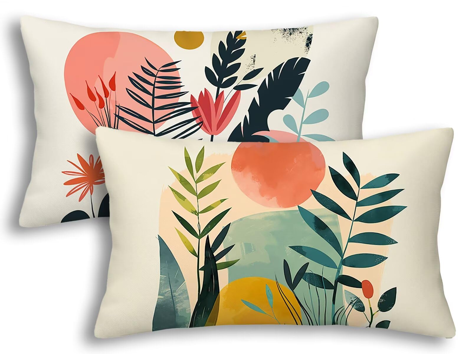Housse coussin extérieur impérissable beige 40x60 pour canapé de terrasse et patio