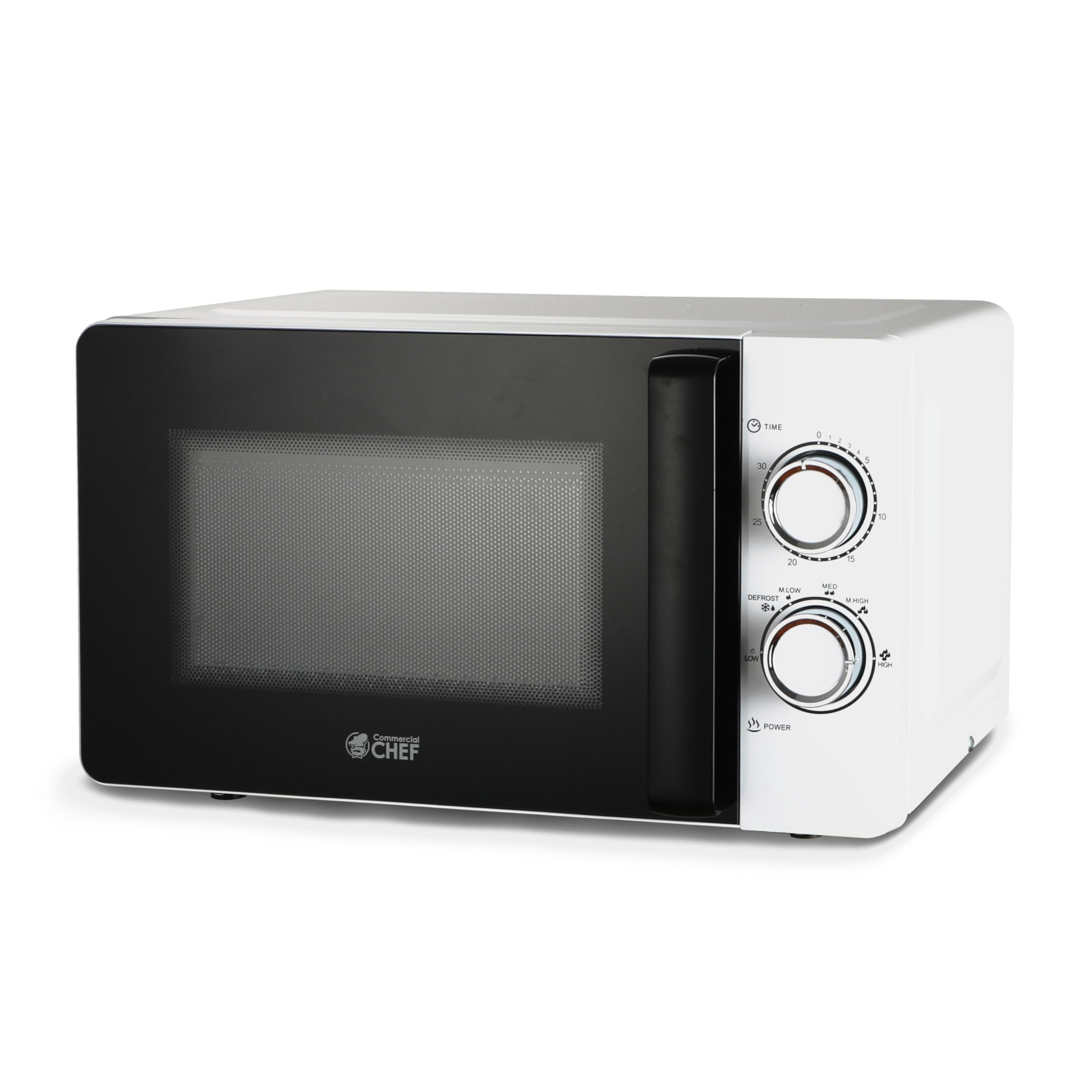 Commercial CHEF Small Microwave 0 7 Cu Ft Countertop Microwave with Mechanical Control White Microwave with 6 Power