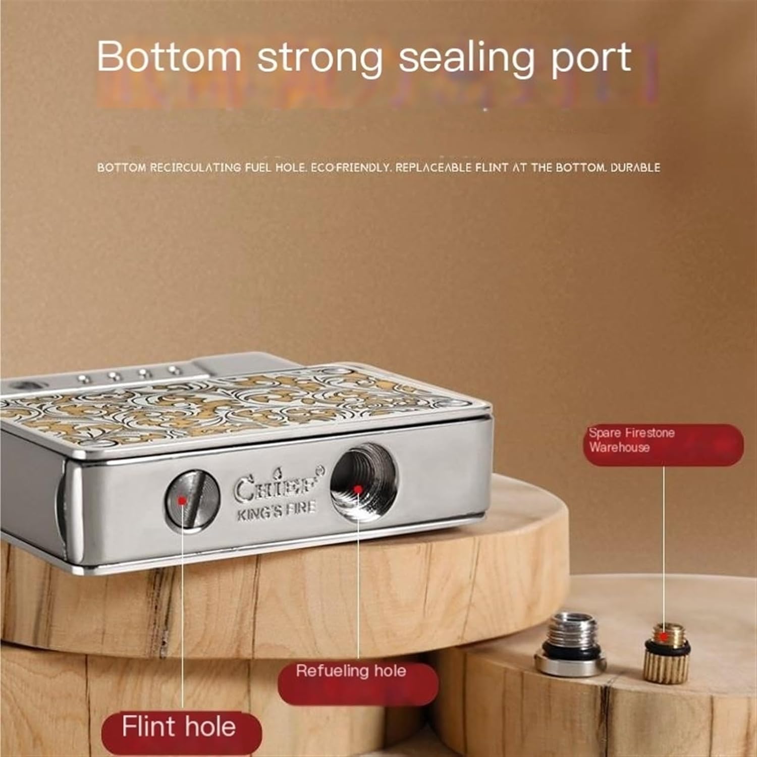 柔らかい炎、ワンボタン自動ポップアップ点火、両面彫刻灯油ライター、トーチタイプの炎安全ロック、デュアルバーナー、コレクションやギフト