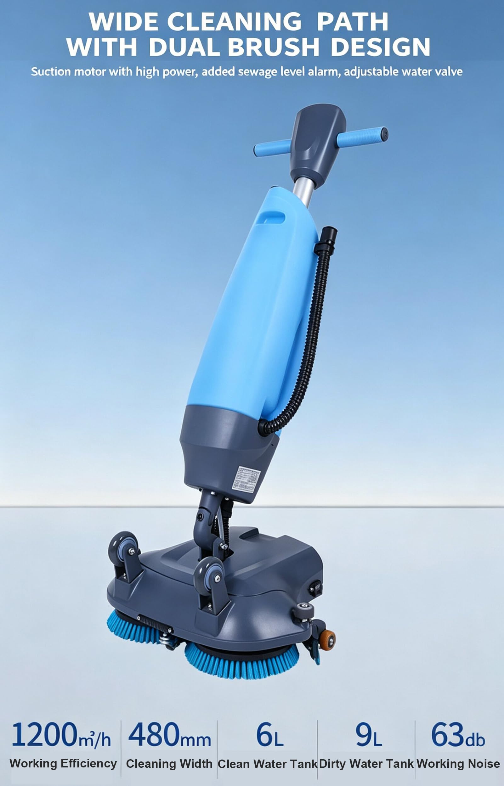 Autolaveuse compacte, d'inclinaison Verticale à 90°