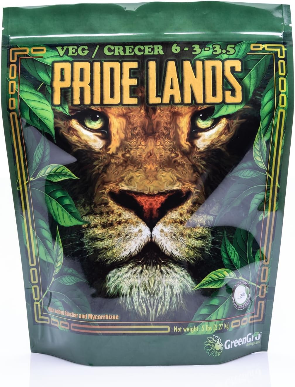 GreenGro Pride Lands Veg Premium Organic Dry Top Dress Fertilizer for The Vegetative Cycle, Bigger Buds and Healthier Plants with Our Complete Veg Food, Easy to Use and All Natural, 5 lb