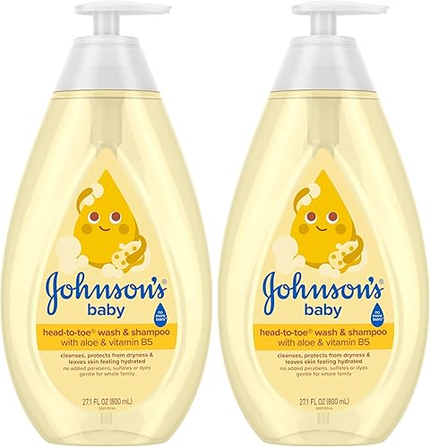 Miniatura 12 de Johnson's Baby Jabón y champú para bebés de cabeza a punta con aloe y vitamina B5 2 en 1, limpia suavemente la delicada piel y el cabello del recién