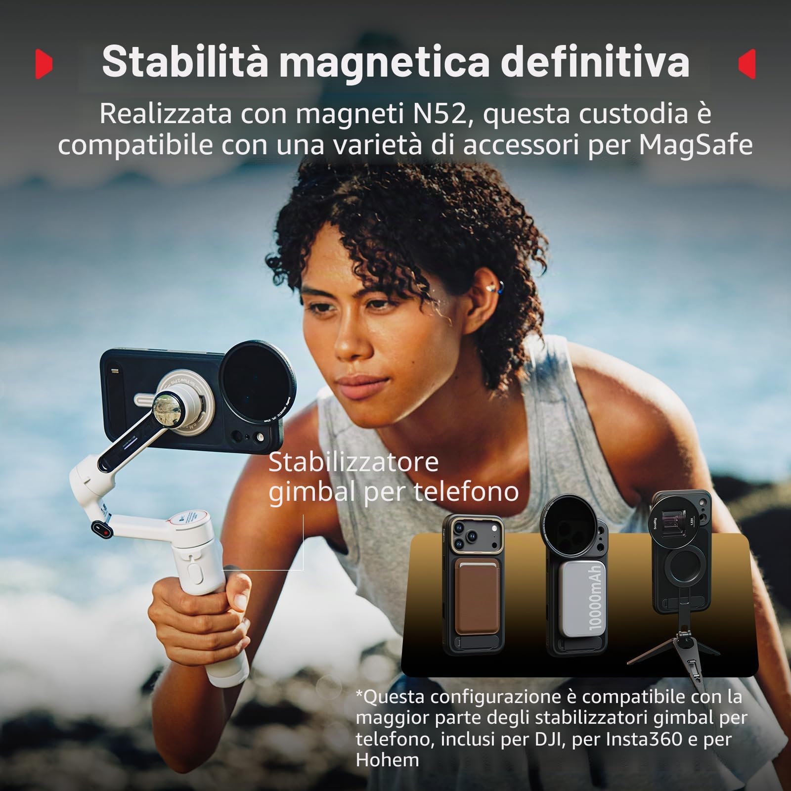SMALLRIG Kit Custodia per Telefono FilMov per iPhone 17 Pro, Custodia Magnetica per Telefono con Piastra Posteriore per Obiettivo, Supporto per MagSafe, per DJI, per Insta360, Nero - 5549