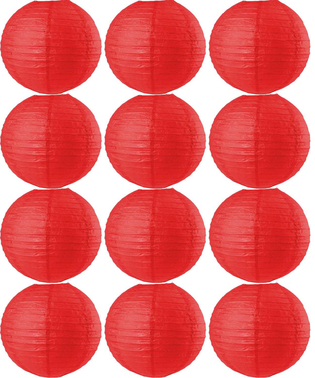 Tmade 12 Pack 10" White Paper Lanterns for Birthday Wedding Party Garden Home Decoration — view 6