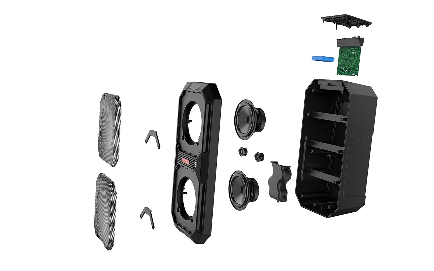 Speaker with water splashes