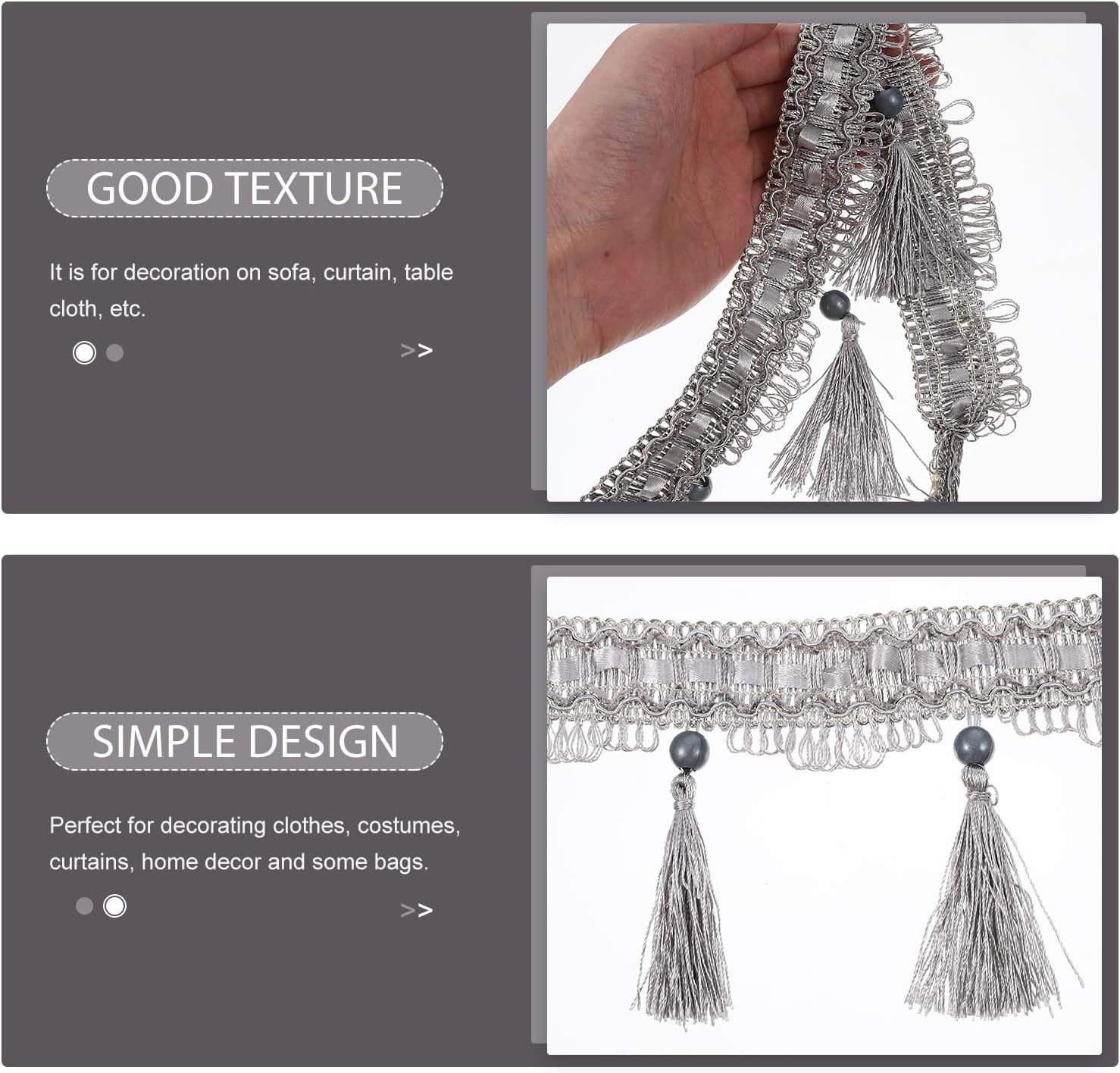 Curtain Fringe Trim Sewing Tassel Trim 11.5m Polyester