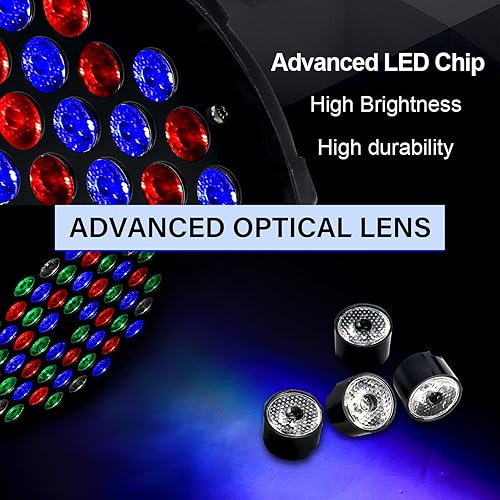 Miniatura 2 de TENGCHANG 180W 56 LED Par 64 Blinder Light RGBW DJ Etapa Luces DMX512 Lavadora de la etapa para la fiesta de boda Disco Etapa Iluminación