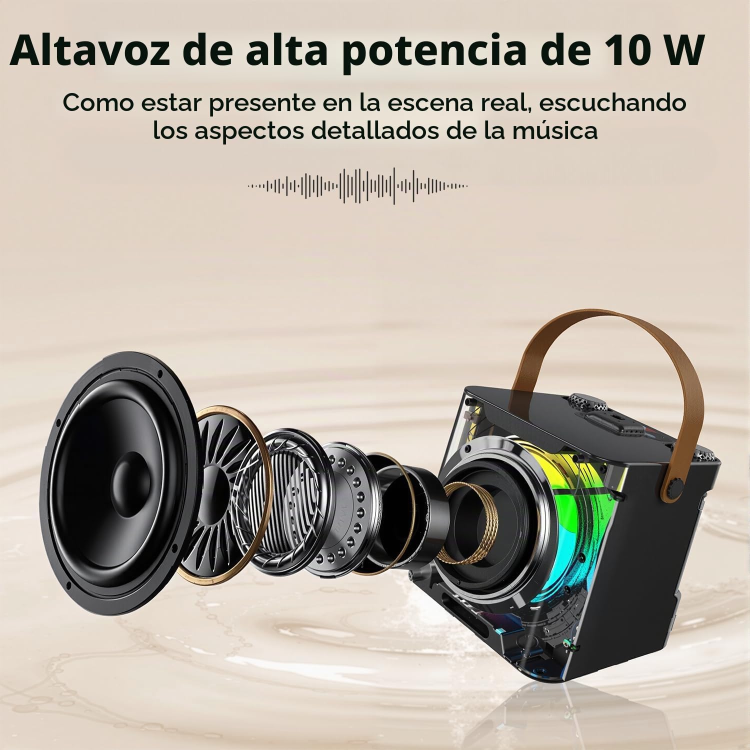 Karaoke 2 Microfonos Inalambricos, Altavoz Bluetooth con Microfono Recargable para Infantil, Portátil Sistema PA de Karaoke con Luces LED para Fiestas y Reuniones en el Hogar, Regalo para Niños
