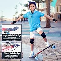Vista 4 de Beleev Patinetas para niños, patineta Cruiser para principiantes, niñas, niños, adolescentes, minicopatines de 22 pulgadas, patineta completa