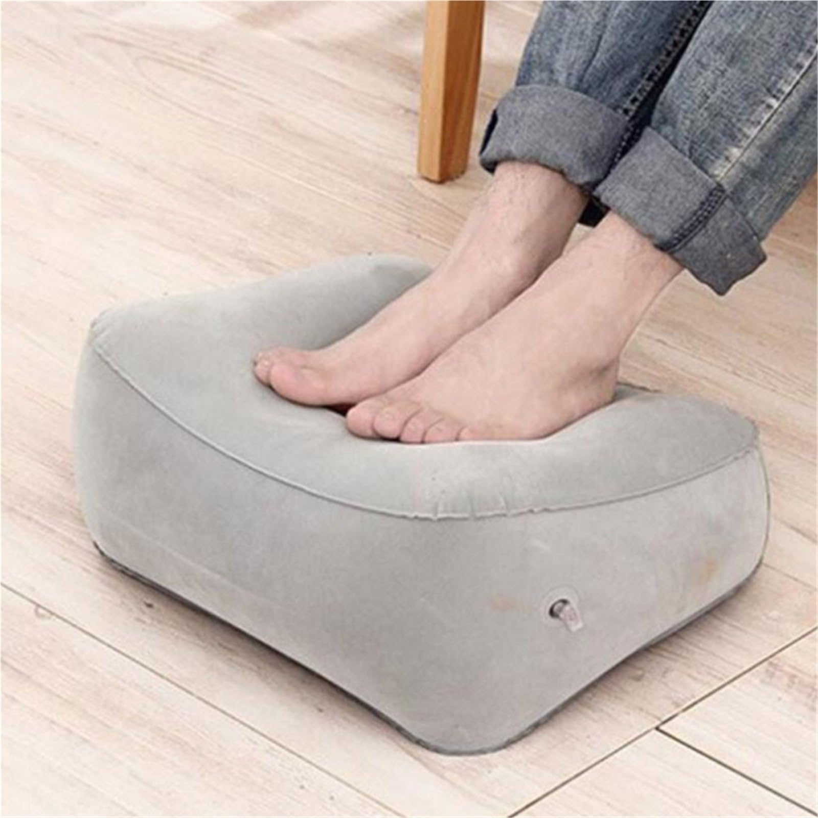 Reposapiés Avión Reposapiés Inflable for Oficina, Almohada Inflable for reposapiés de avión, reposapiés de Viaje, Taburete reclinable, cojín de relajación for Vuelo(Purple)