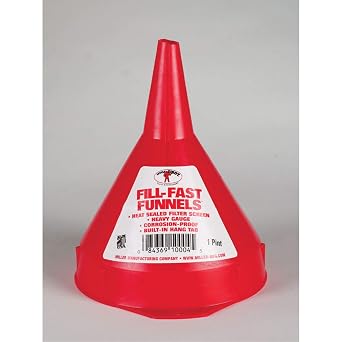 Little Giant Fill-Fast Funnel with Extension | Fuel Funnel | Corrosion Proof Polyethylene | Made in USA | 1 Pint