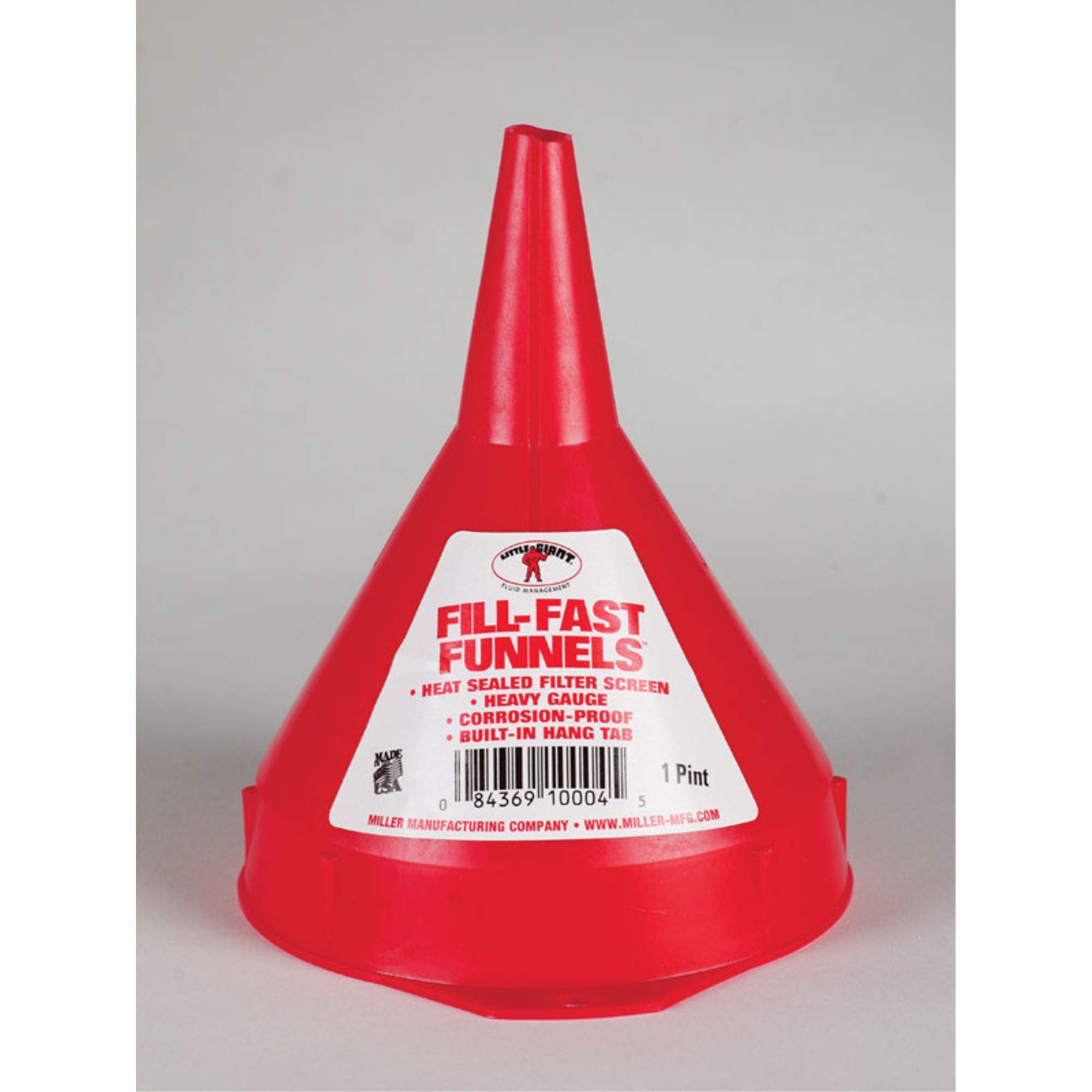 Little Giant® Fill-Fast Funnel with Extension | Fuel Funnel | Corrosion Proof Polyethylene | Made in USA | 1 Pint