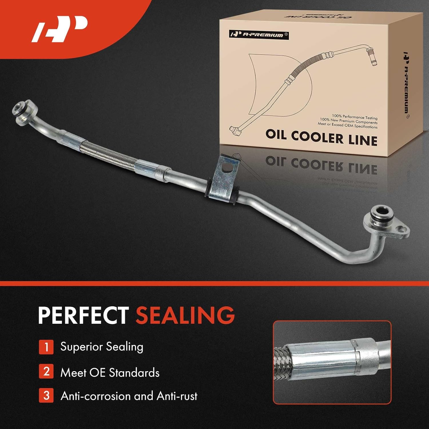 A-Premium Lower Turbo Water Return Tube Assembly Compatible with Jeep BU Series Renegade 2015-2018 & Fiat 500 2014-2019, 500X 2016-2018, 1.4L