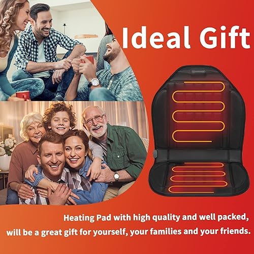 Miniatura 5 de Cojín de asiento con calor funda de asiento con calefacción de invierno con calentamiento rápido sobre la marcha para reducir el estrés