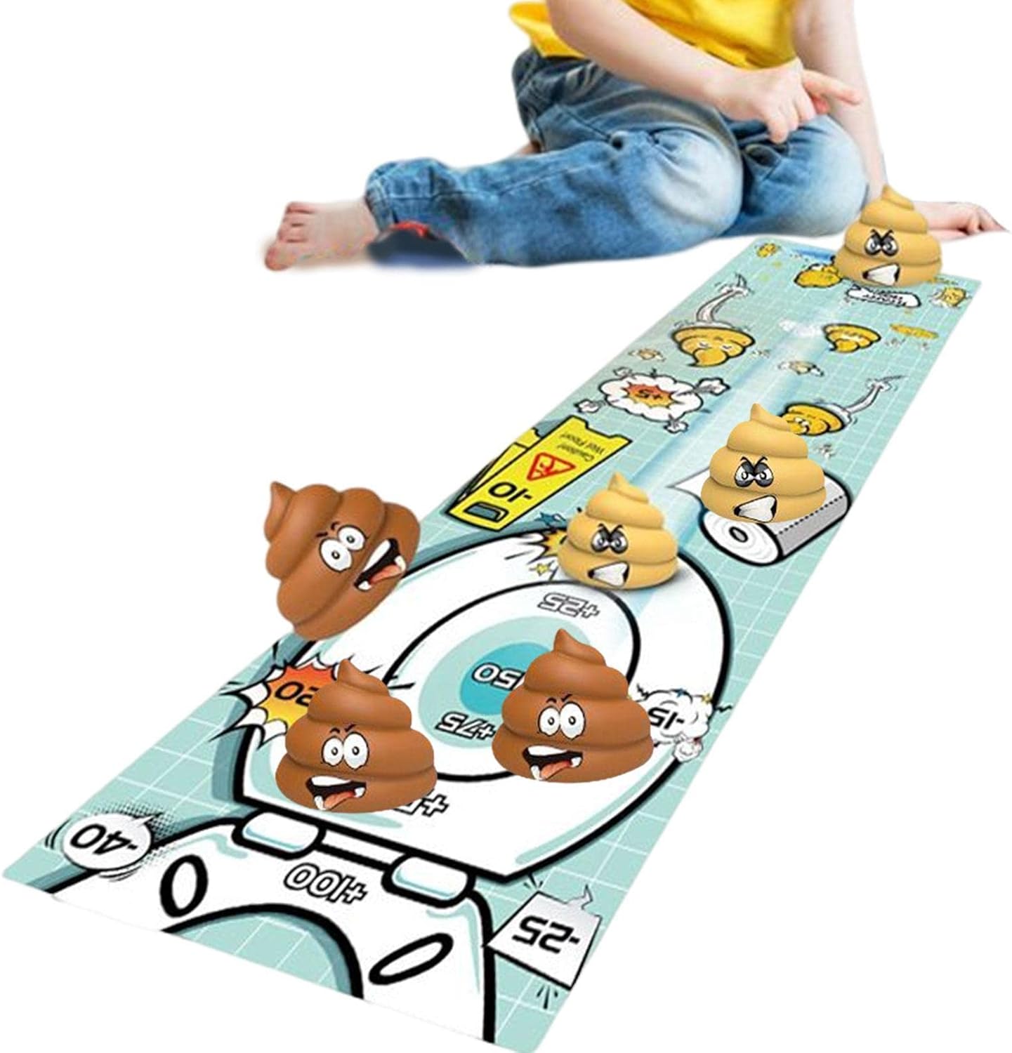 Richolyn Curling Table Game,Indoor Curling Games Kit for Floor