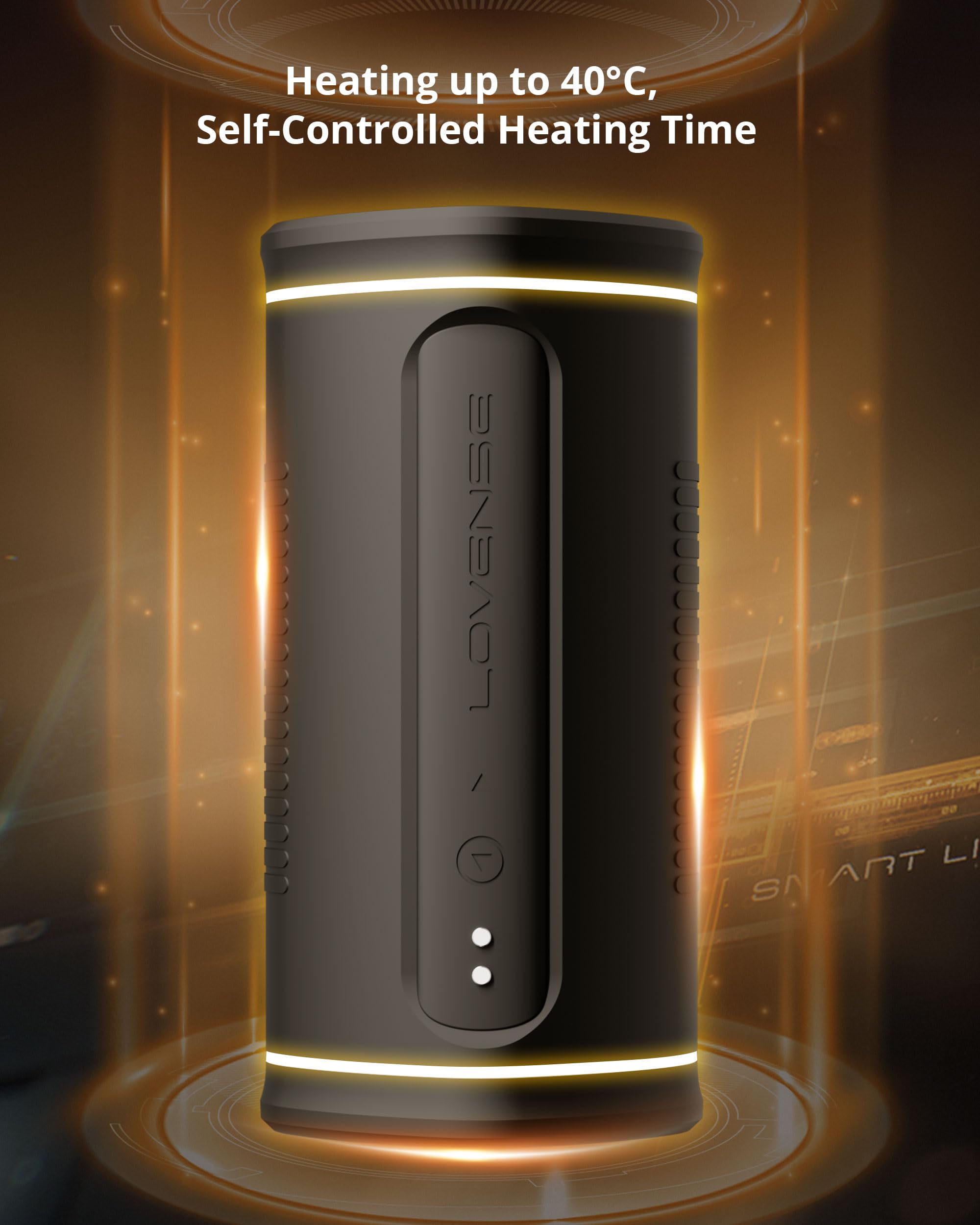 LOVENSE Calor Male Masturbator, Automatic Male Masturbator Cup with 7 Thrusting Rotating for Penis Stimulation, Electric Masturbation Toy, Blowjob Stroker Adult Sex Toys for Men