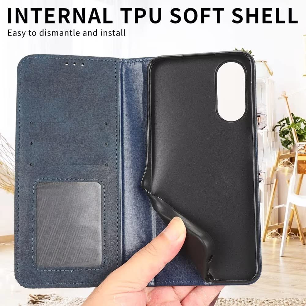 Bravoday Cover per Nokia G22 / Nokia G22, Flip Custodia in Pelle PU con Slot per Schede, Portafoglio Custodia per Nokia G22 / Nokia G22, Nero