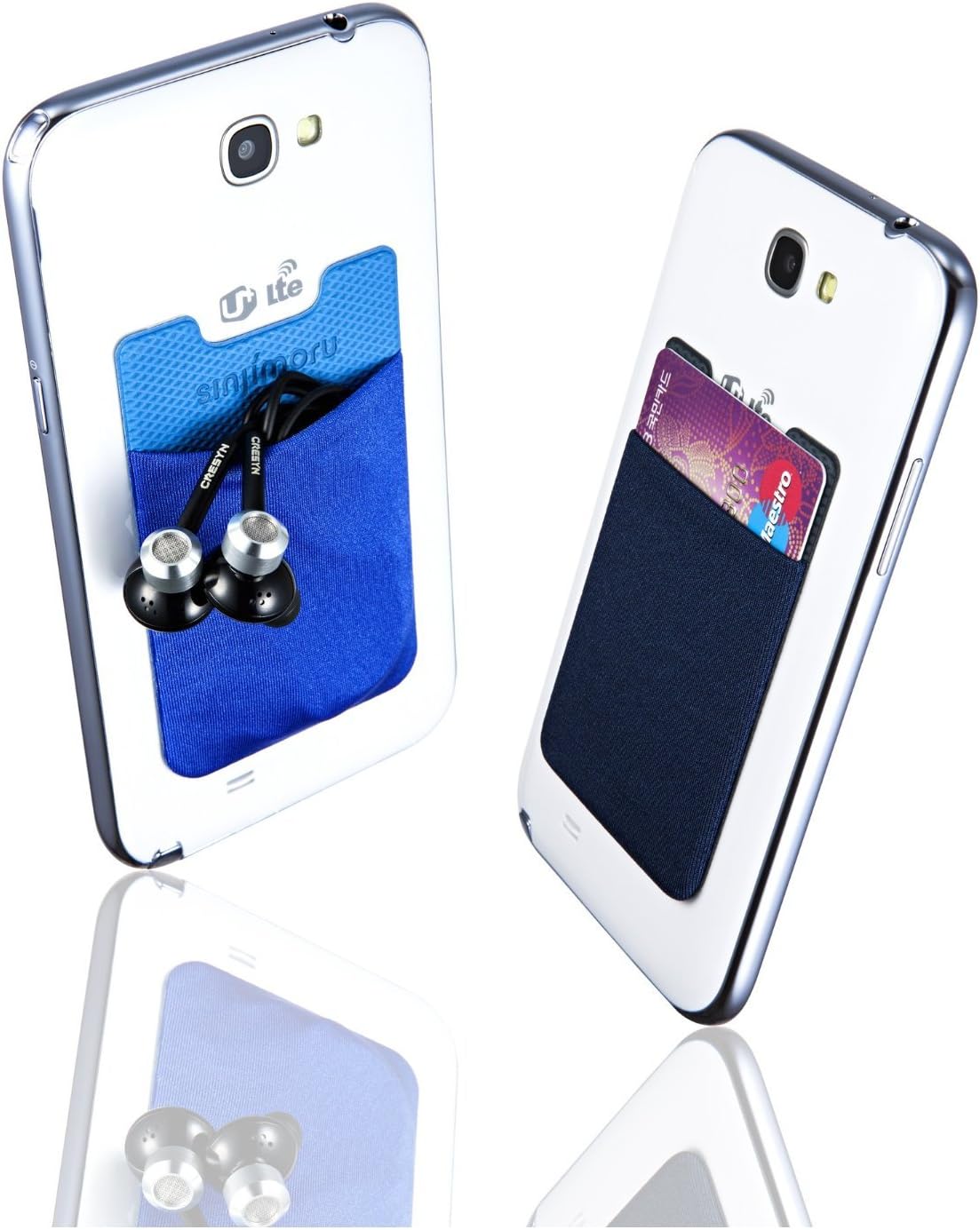 Sinjimoru Sinji Pouch Adhesive Accessory Pocket for All iPhone, iPod Touch, Galaxy S & Android Smart Phones (Cobalt)