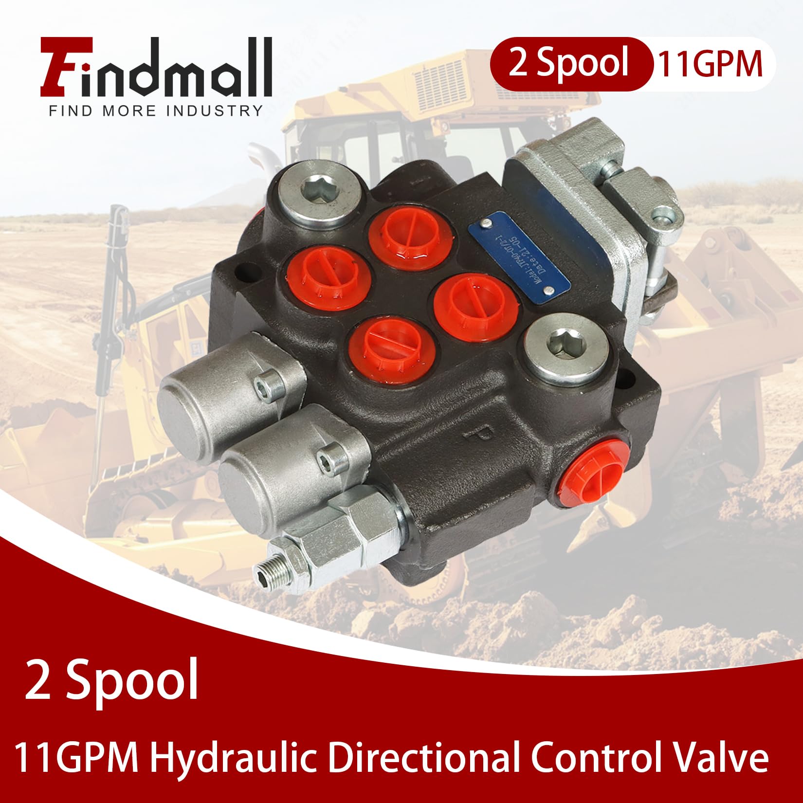 Distributeur hydraulique à double effet 2 tiroirs 11 GPM 3600 PSI BSPP