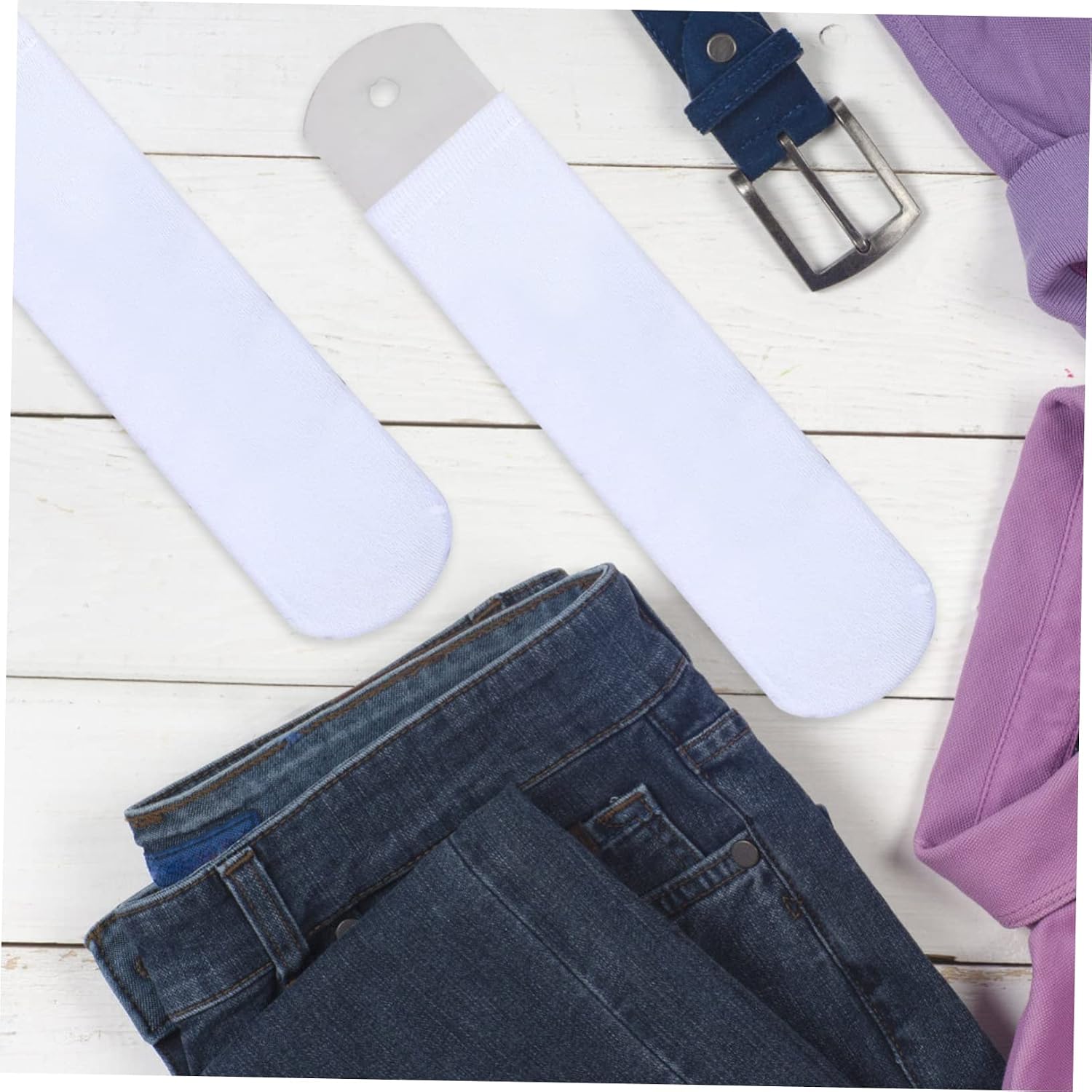 VILLCASE 2pcs Aluminum Metal Straight Sock Jigs for Sublimation Printing Heat Press Accessory with Hanging Lightweight Sock Boards for Flat Heat Transfer