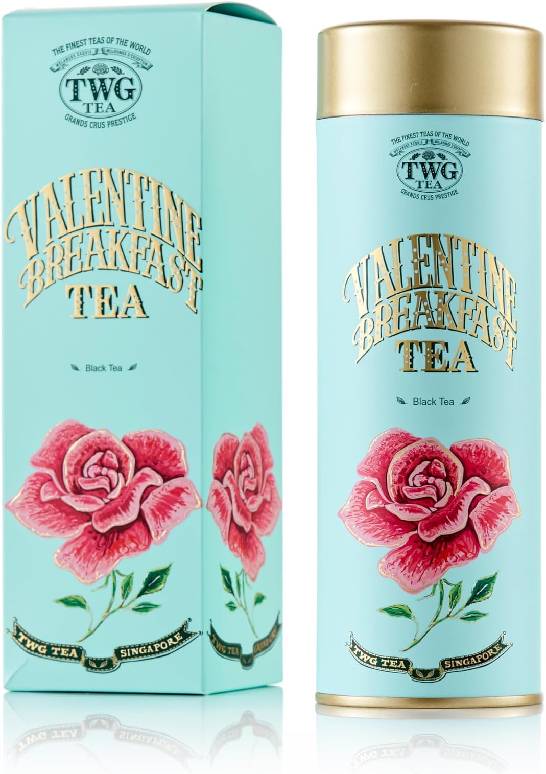 TWG Tea | Valentine Breakfast Tea | Loose Leaf Black Tea | Sugar Pearls & Berries | Haute Couture Tin, 100g | Gift Set