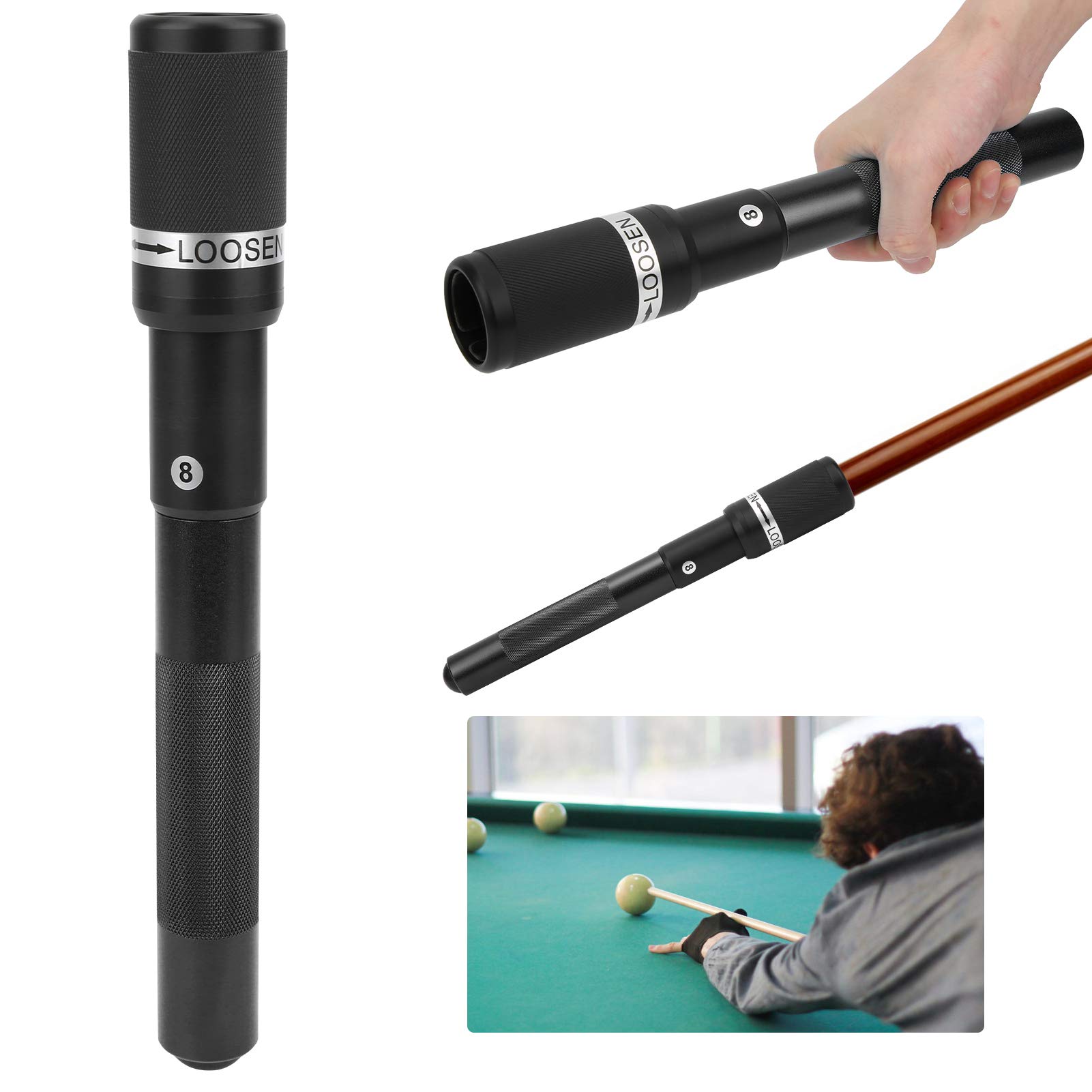 VGEBY Mango de extensión de Taco de Billar, Extensor telescópico para Billar