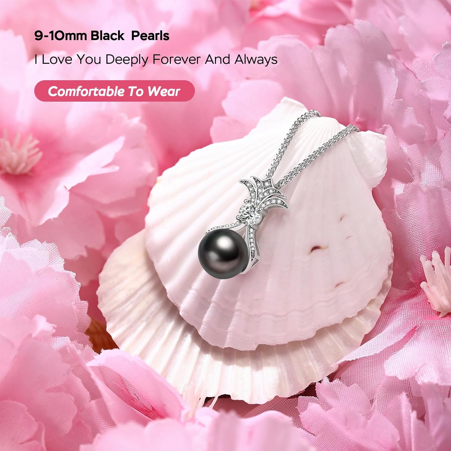 Gifts for Wife Women Anniversary -Pearl Necklace -Mom Girlfriend Her Fine Jewelry Mothers Day Valentines Christmas Birthdays Gift - Image 4