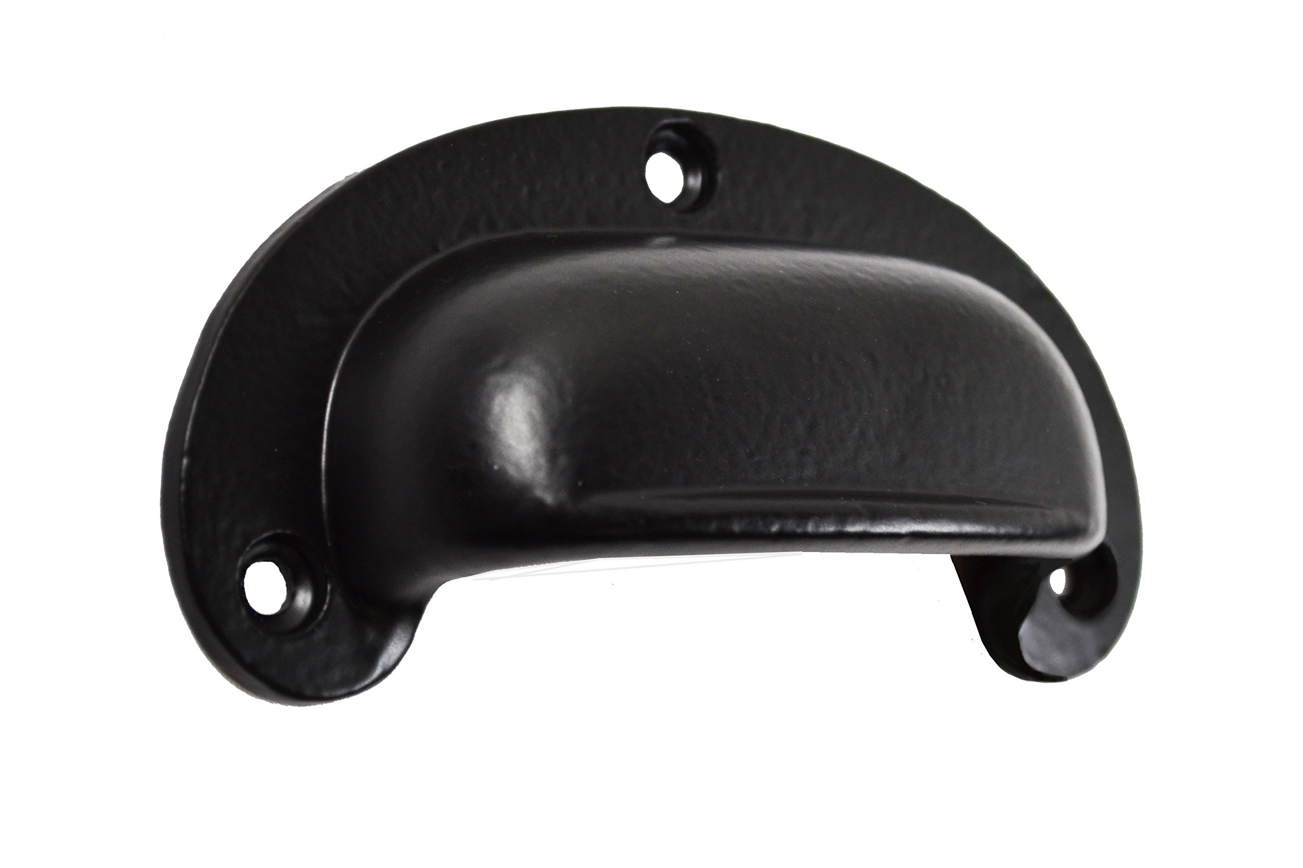 Cast Iron Cabinet/Drawer Cup Pull Handle - 100mm - Supplied with Fixings