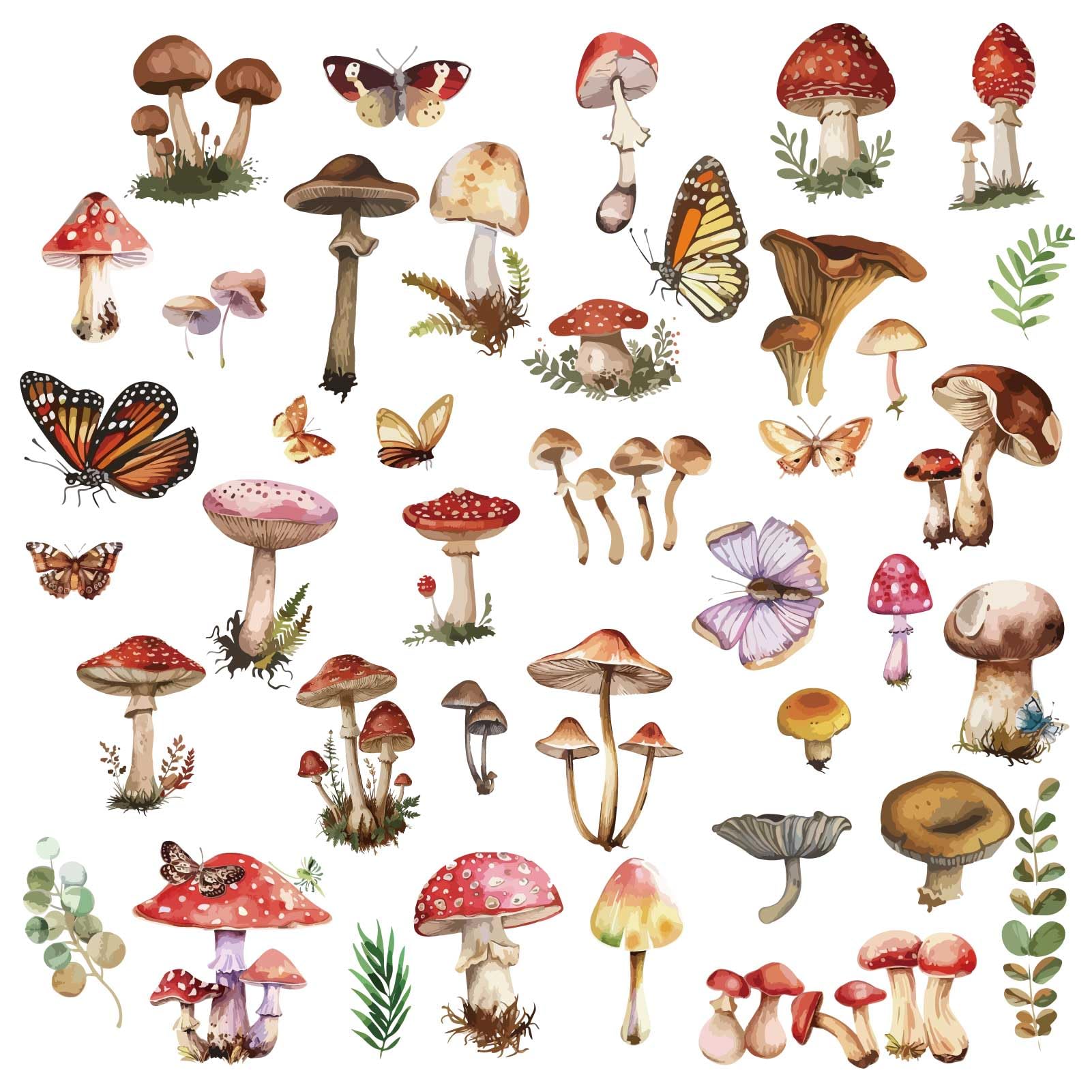 Stickers muraux champignon PVC imperméable pour déco chambre enfant