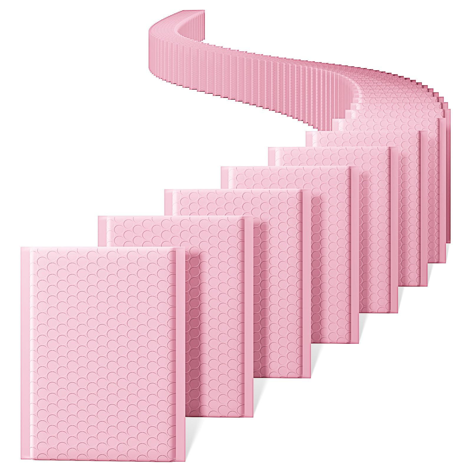 Switory 50Pcs Padded Envelopes, A5 Bubble Mailers Packaging Bags 6x9 Bubble Lined Poly Mailer Self Seal for Shipping/Packaging/Mailing, Pale Pink