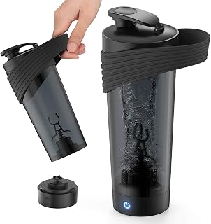 Shaker Bottles for Protein Mixes, 28oz Electric Large Protein Blender Pre Workout Supplement USB-Rechargeable BPA Free Portable Gym Water Bottle Power Mixer Cup for Coffee Chocolate, Pink, 800ML