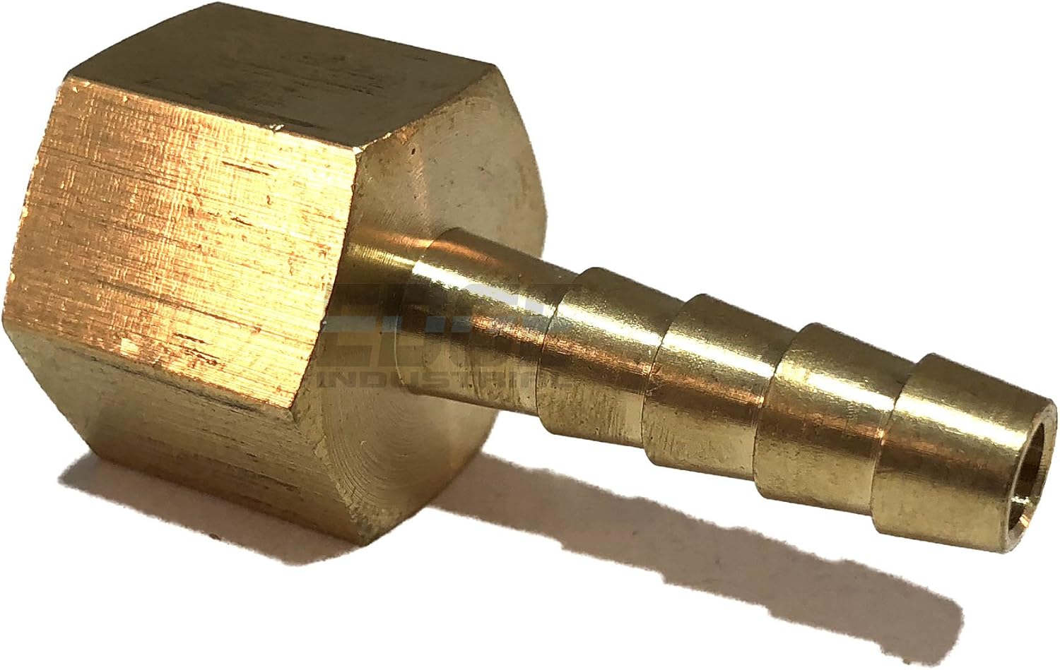 1/4" Hose ID to 3/8" Female NPT FNPT Straight Brass Fitting Fuel/AIR/Water/Oil/Gas/WOG (Qty 01)