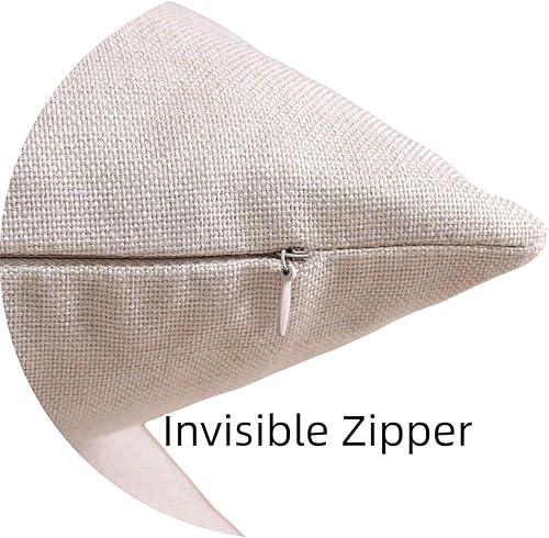 Miniatura 3 de Juego de 4 fundas de almohada para exteriores, impermeables, para otoño, de 14 x 14 pulgadas, decoración de granja, fundas decorativas de lino,