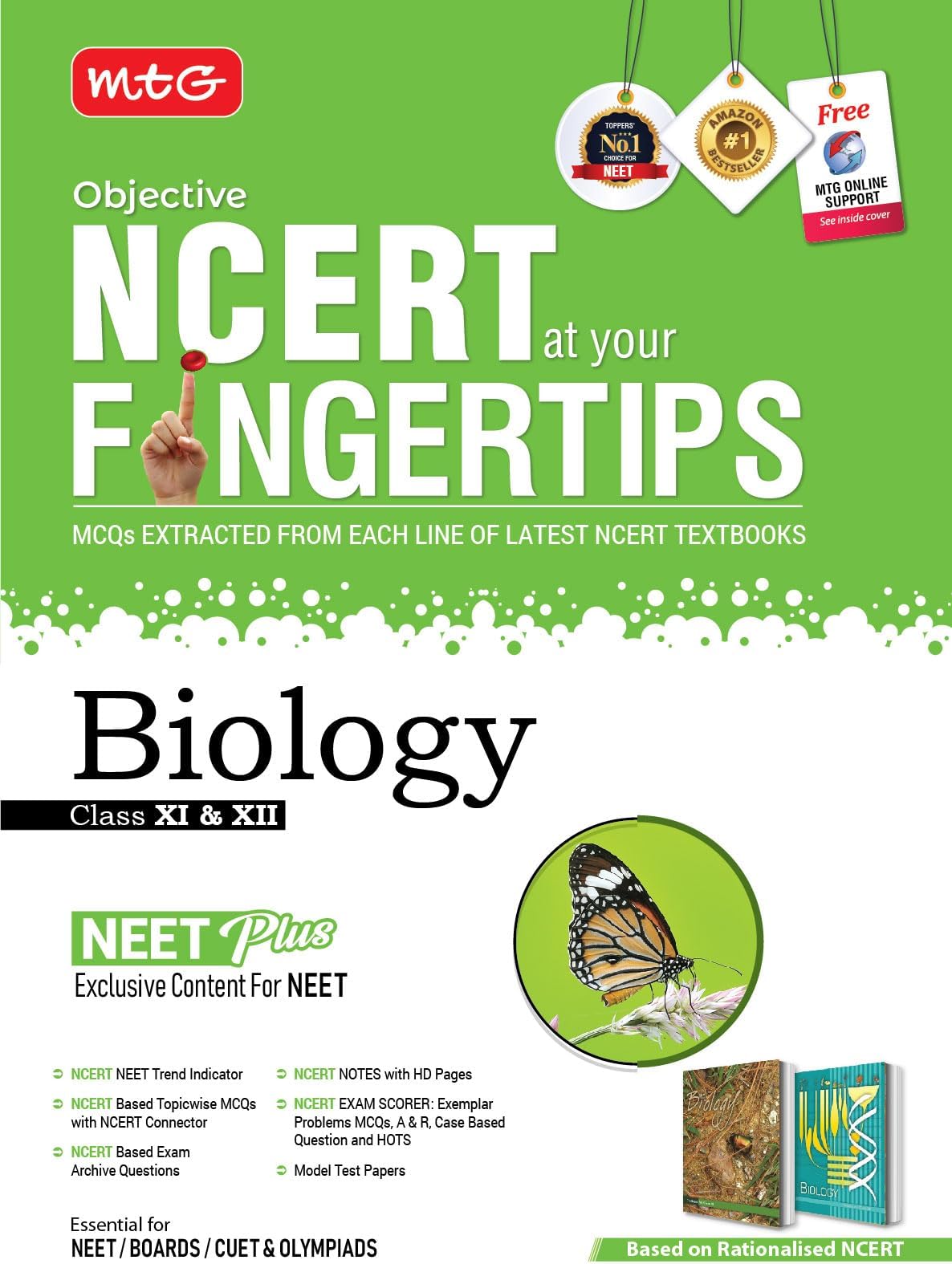 MTG Objective NCERT at your FINGERTIPS Biology - NCERT NEET Trend Indicator, Notes with HD Pages, Exam Archive & MCQs | NEET Books (Based on NCERT Latest Pattern for 2025 Exam)