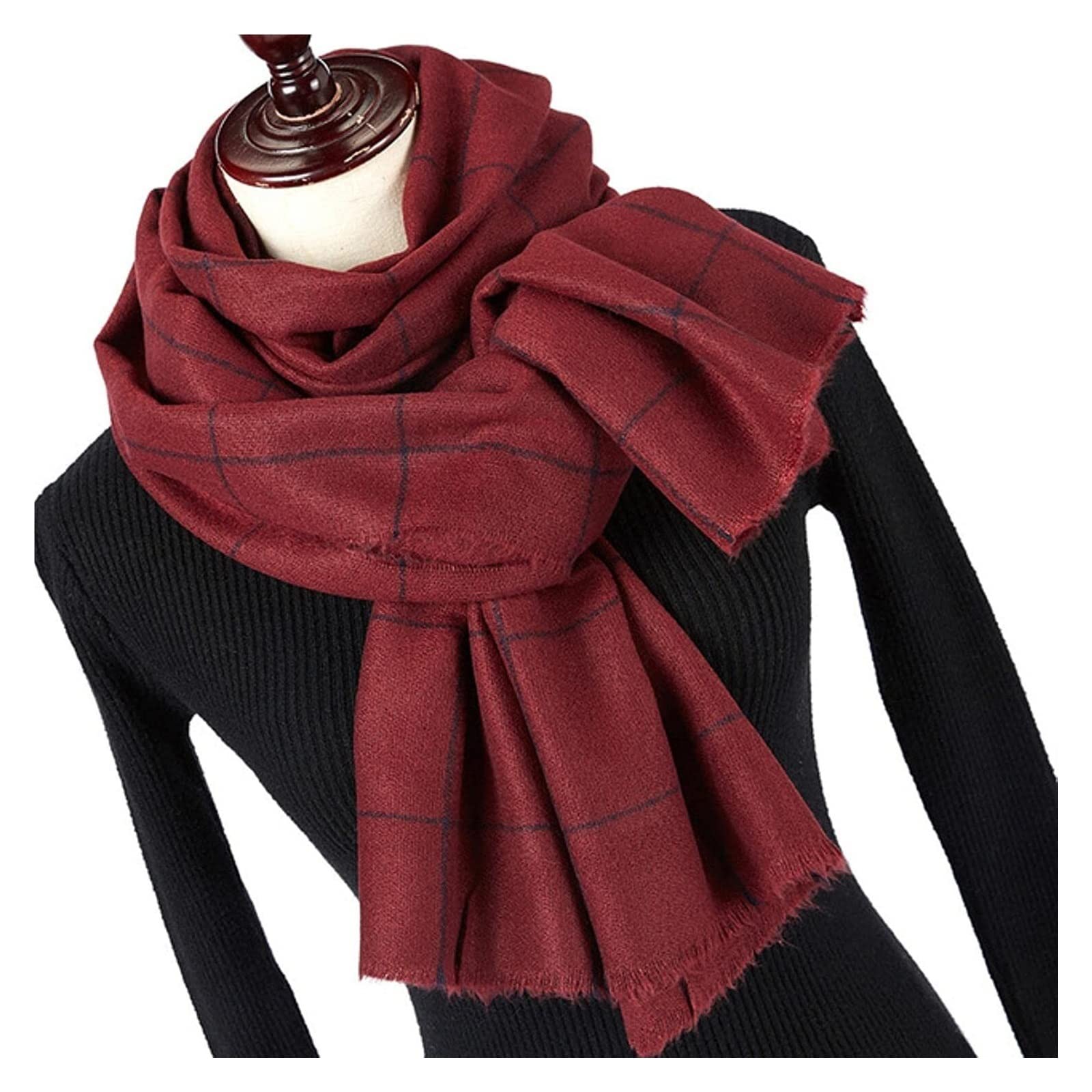 Sciarpa Scialle Sciarpa Autunnale E Invernale Da Uomo In Garza Scozzese Donna Coppia Leggera Moda