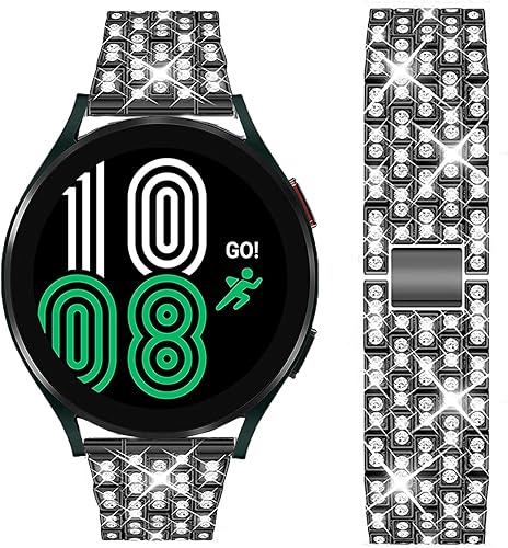 Miniatura 1 de DEALELE Correas compatibles con Samsung Galaxy Watch 66 Classic  55 ProGalaxy Watch 44 Classic  3 1.614 in  Active 2, correa de repuesto de metal