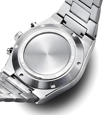 Men's Mechanical Chronograph Wristwatch with ST1903 Movement - 38.5mm 316L Stainless Steel Sapphire Luminous Manual Winding Chronograph Watches for Men