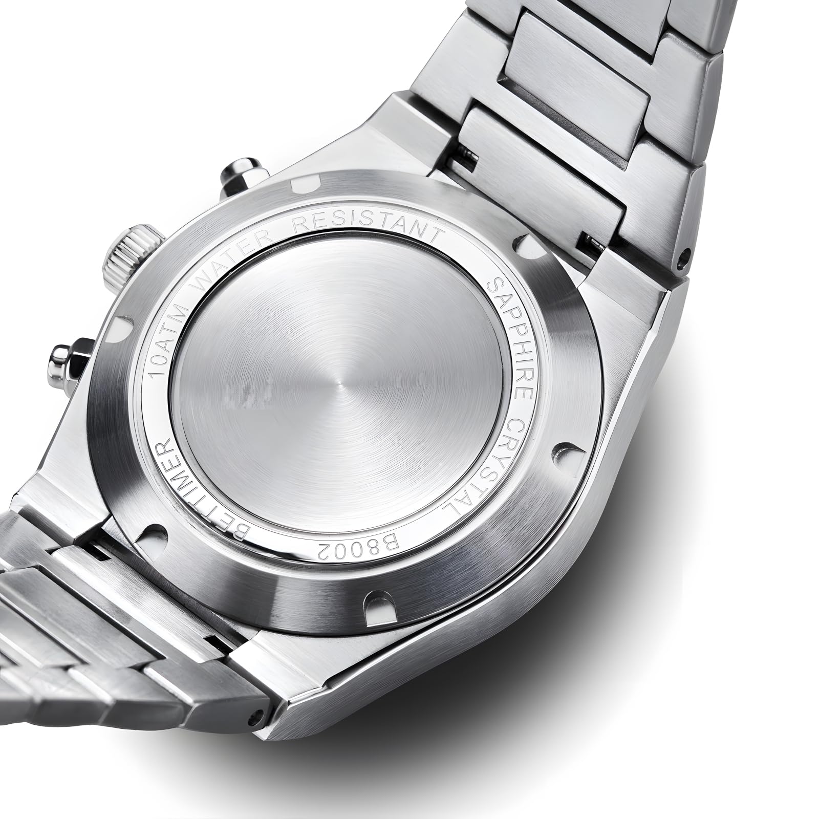 Męski mechaniczny zegarek na rękę z chronografem z mechanizmem ST1903 - 38,5 mm 316L stal nierdzewna szafirowe świecące ręcznie nakręcany chronograf zegarki dla mężczyzn
