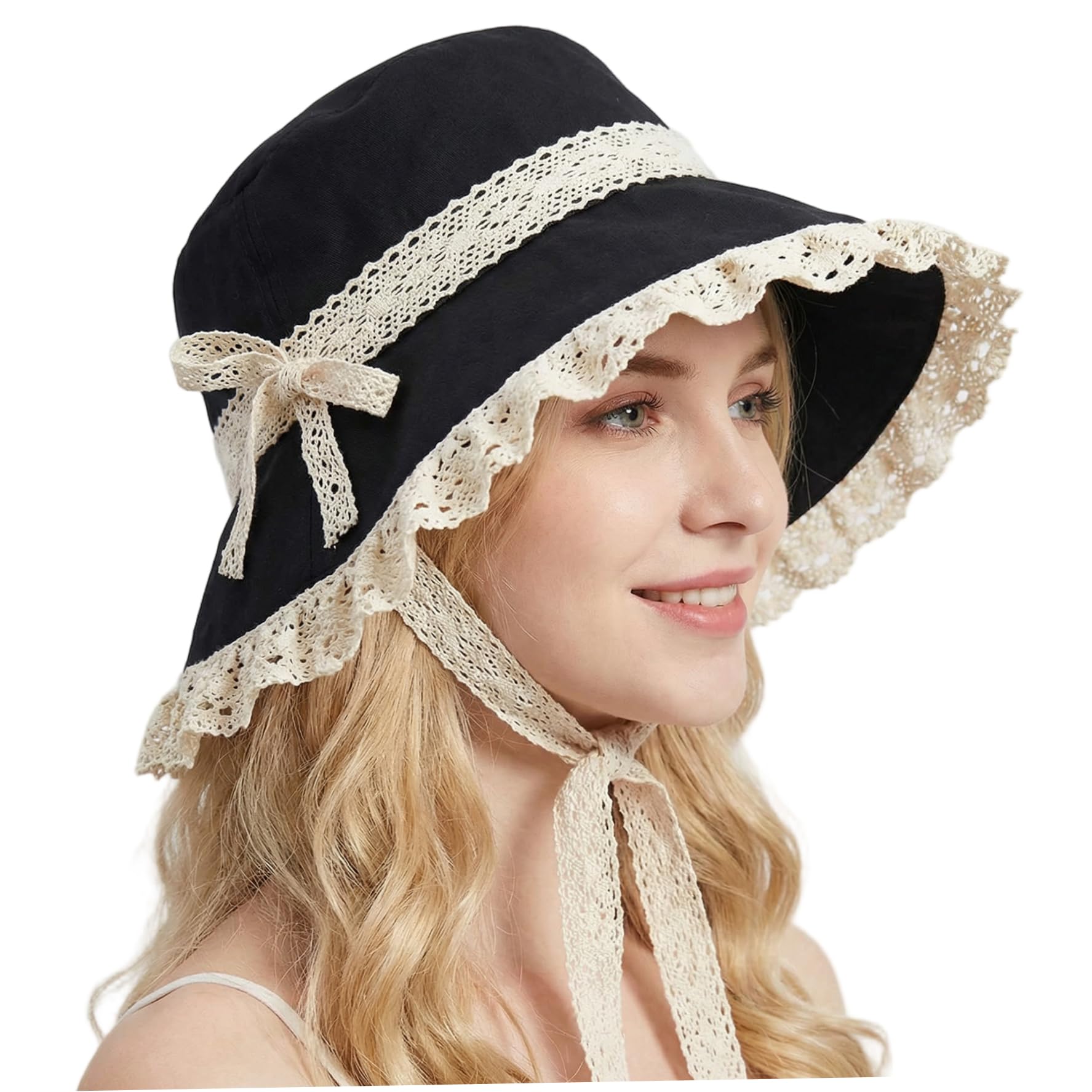 Cappelli vittoriani da Donna, Cuffia vittoriana con Visiera in Pizzo e Cappelli a Nastro da Donna Cappello Elegante e Traspirante