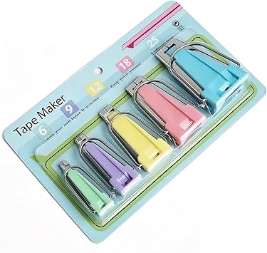 RF REENFAYA Bias Tape Maker Kit, 5 Sizes for Quilting, Binding & Sewing