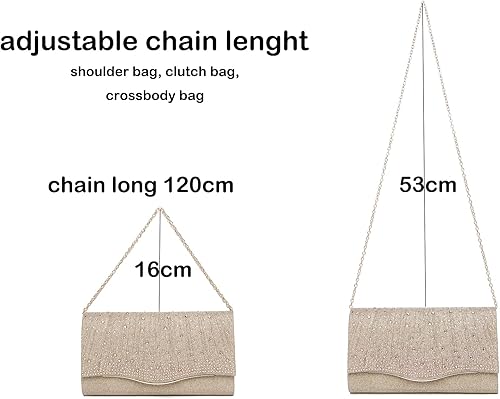 Miniatura 4 de Bolsos de mano con diamantes de imitación para mujer, monederos y bolsos formales, bodas, fiestas, bailes, bolsas de dinero, regalo de Navidad