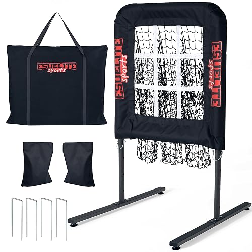 9 Hole Pitching Net with Strike Zone