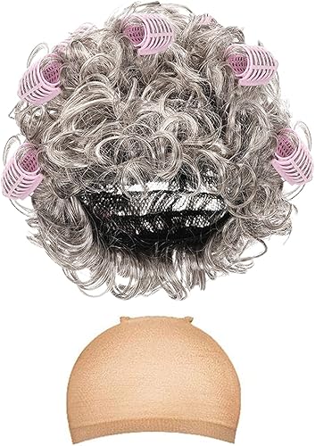 Miniatura 3 de EBYTOP Kit de disfraz de anciana para niñas con bastón de peluca y otros accesorios de Halloween para cosplay