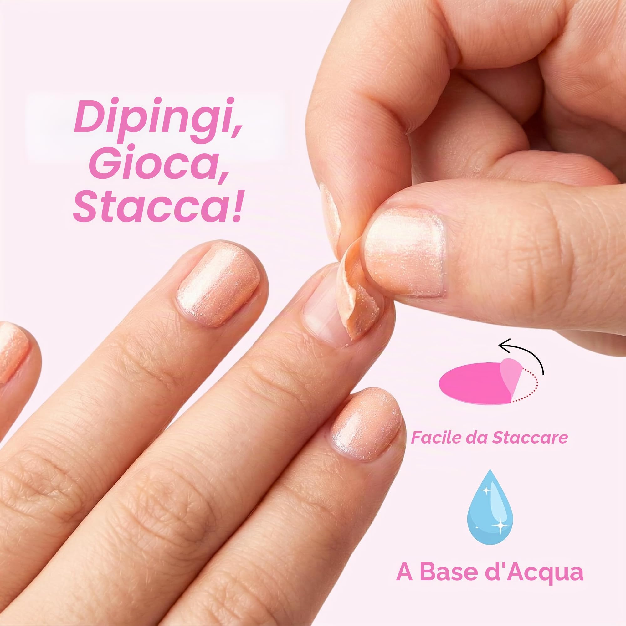 Miss Nella Set di trucchi e smalti per bambini per bambine, ipoallergenico, dermatologicamente testato, non tossico, borsa cosmetica in tela, sicura e divertente (Bag Of Wonder)