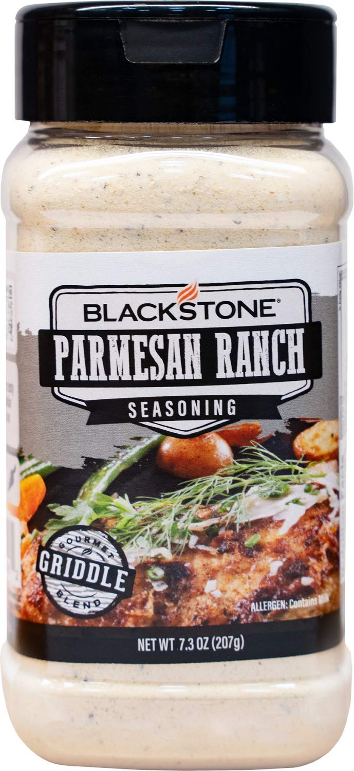 BBQ Seasonings and Rub Bundle - Blackstone Whiskey Burger Seasoning 9.6 oz, Steakhouse 7.3 oz, and Parmesan Ranch 7.3 oz with Coastal Cafe Dry Rub Tip Sheet (Whiskey Burger/Steakhouse/Parmesan Ranch)