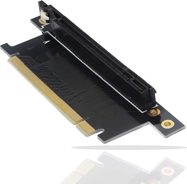 GINTOOYUN Pci-E 16x Riser Card,PCI Express 3.0 16X Extension Cable 90 Degree High Speed Riser Card -20mm