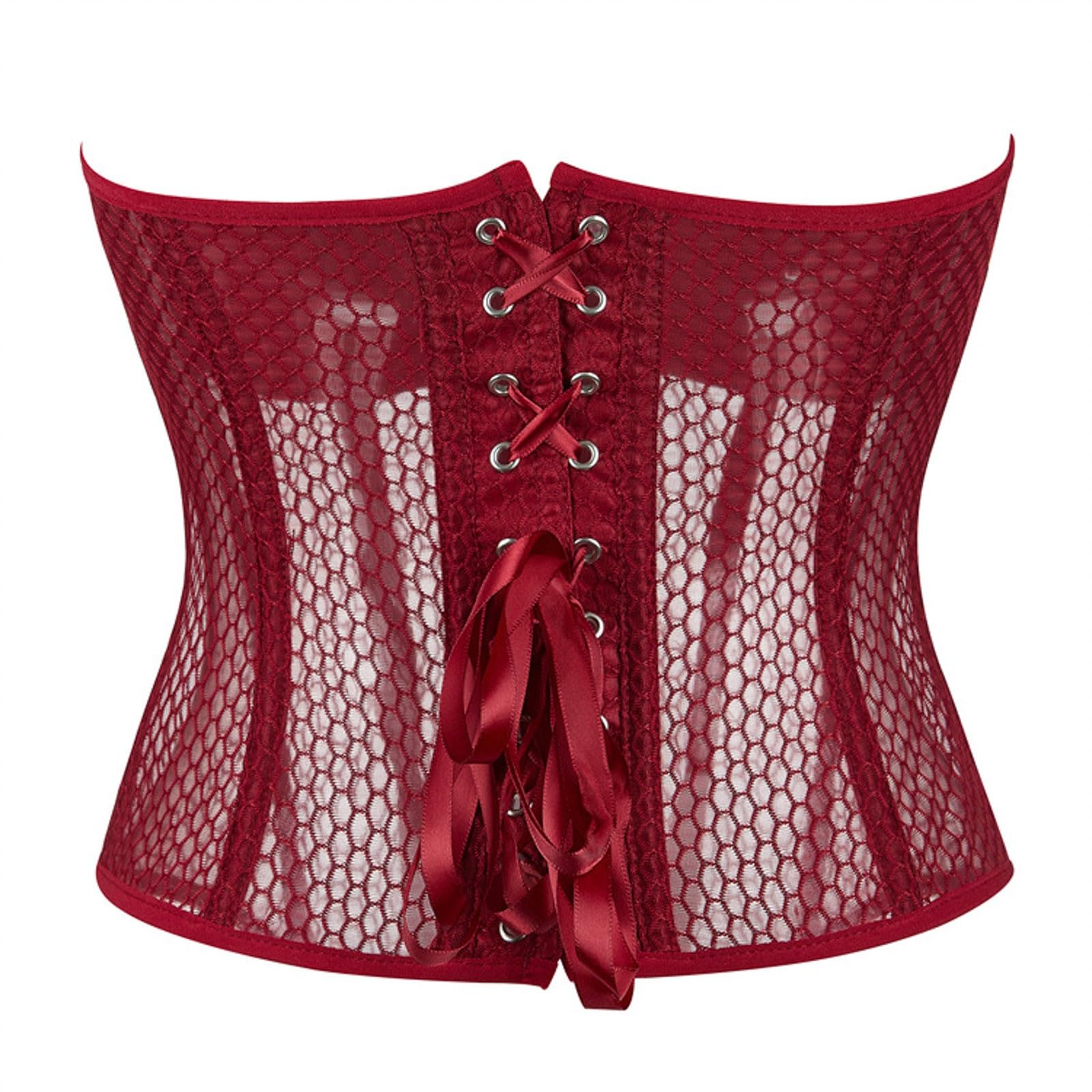 Generisch Elegante corsetto in broccato con maniche ad aletta, da donna