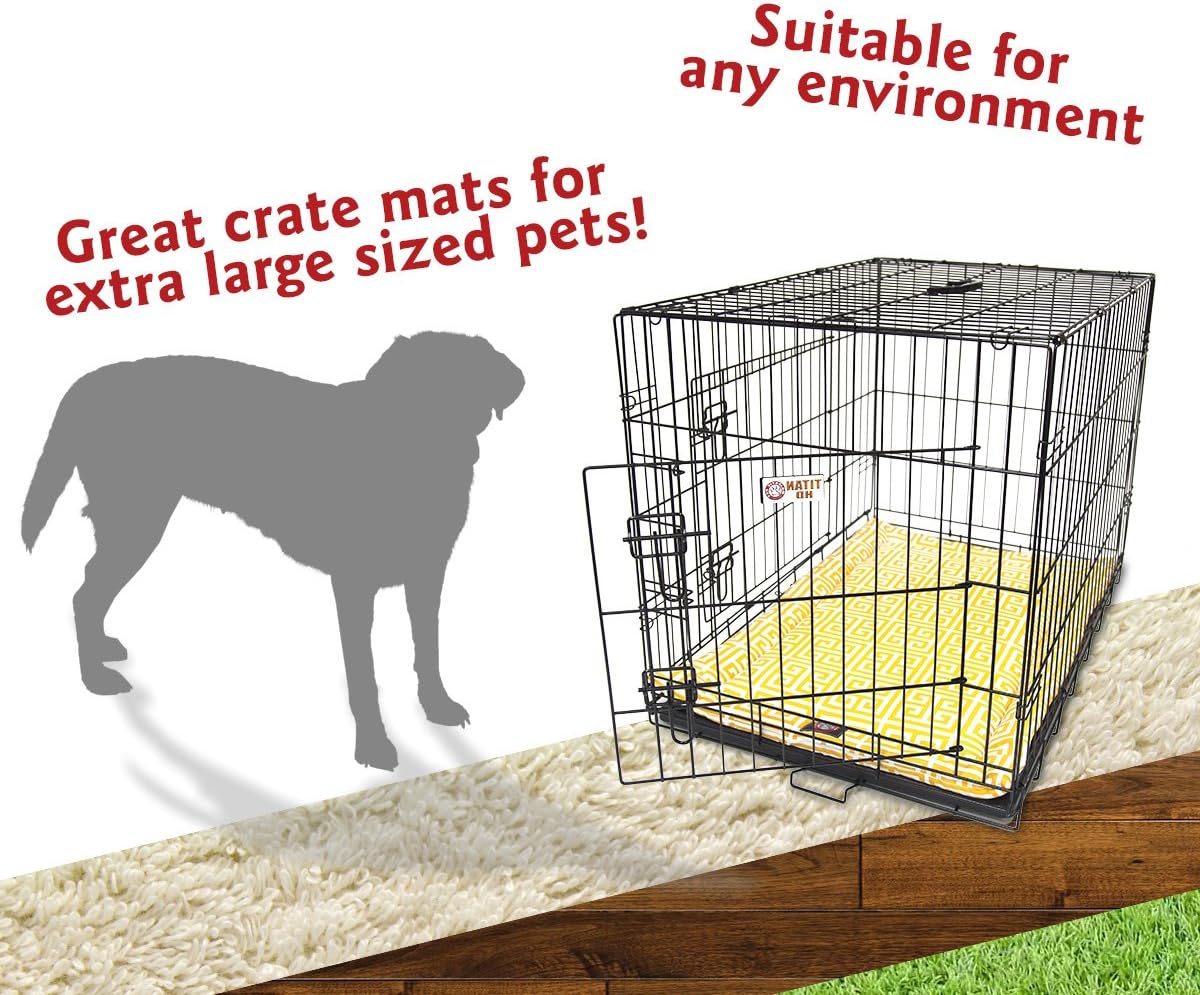 48" Towers Citrus Yellow Crate Dog Bed Mat By Majestic Pet Products