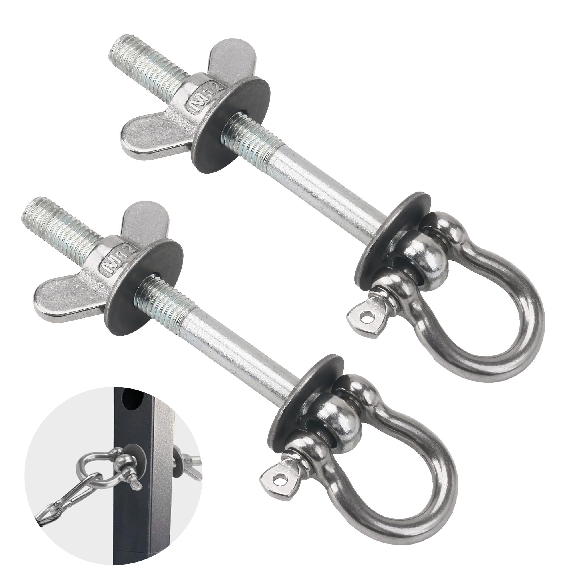 Band Pegs for Power Rack, Power Rack Attachments for Resistance Bands, O-Ring Attachment for Power Rack, Do Allkinds of Resistance-Band Workouts with Powerrack (2 Pack)