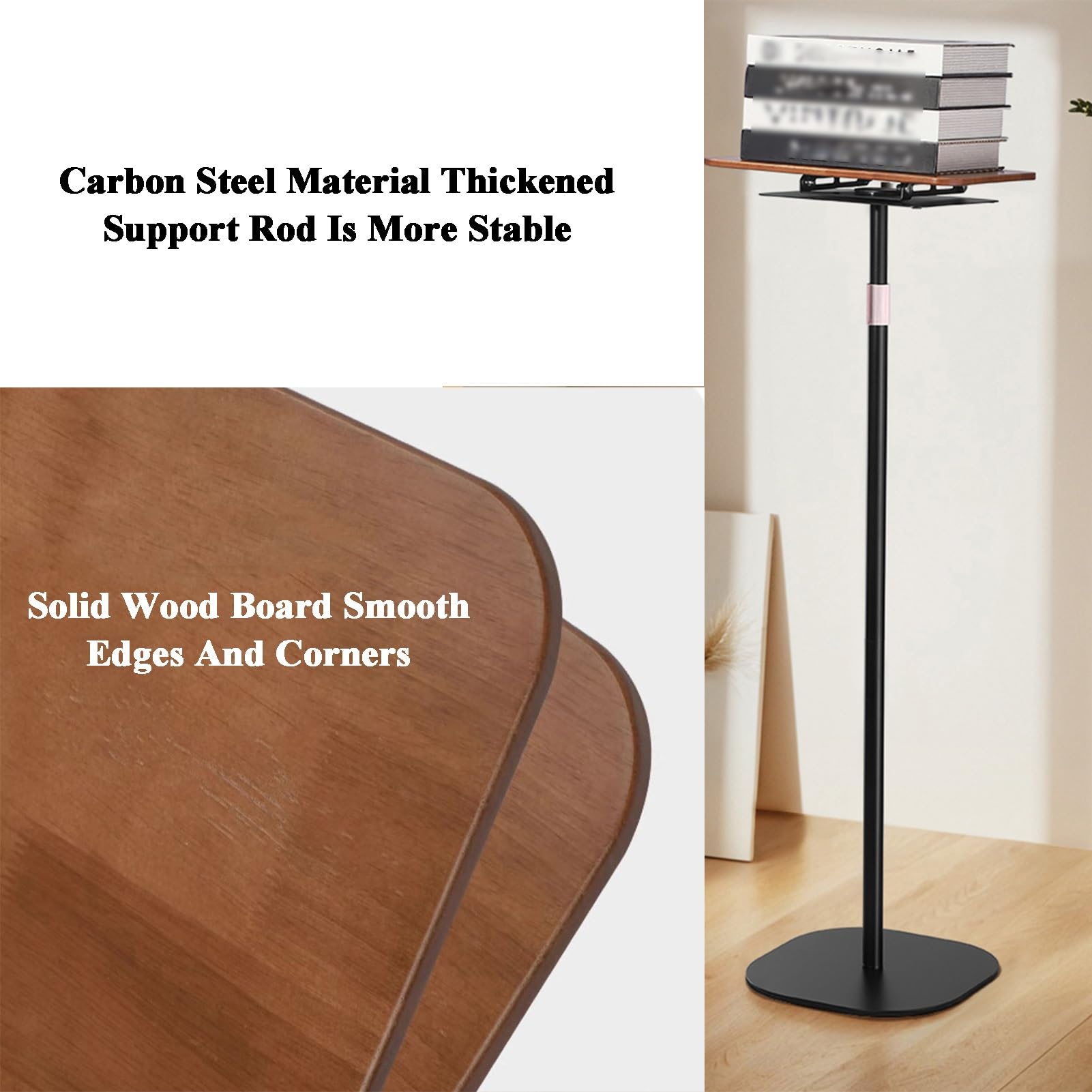 Genérico Soporte de Suelo Ajustable para Libros, Soporte de Lectura Resistente 2 en 1, Altura Ajustable para Uso en Oficina, Escuela y hogar (Color 1, 51-119 cm)
